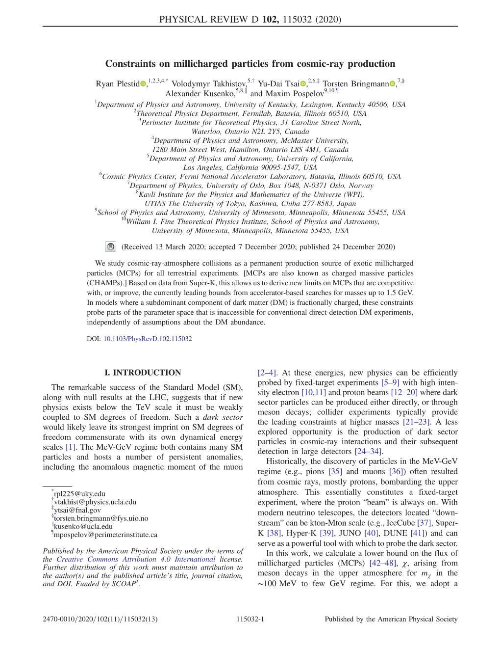 Constraints on Millicharged Particles from Cosmic-Ray Production