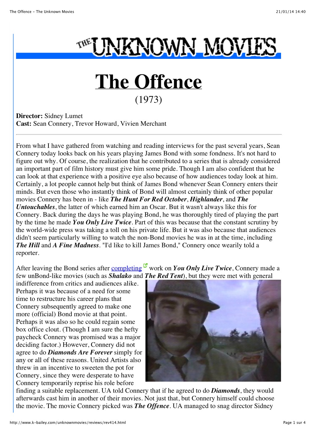 The Offence - the Unknown Movies 21/01/14 14:40