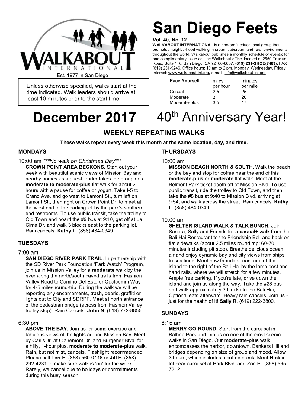 Walkabout Newsletter