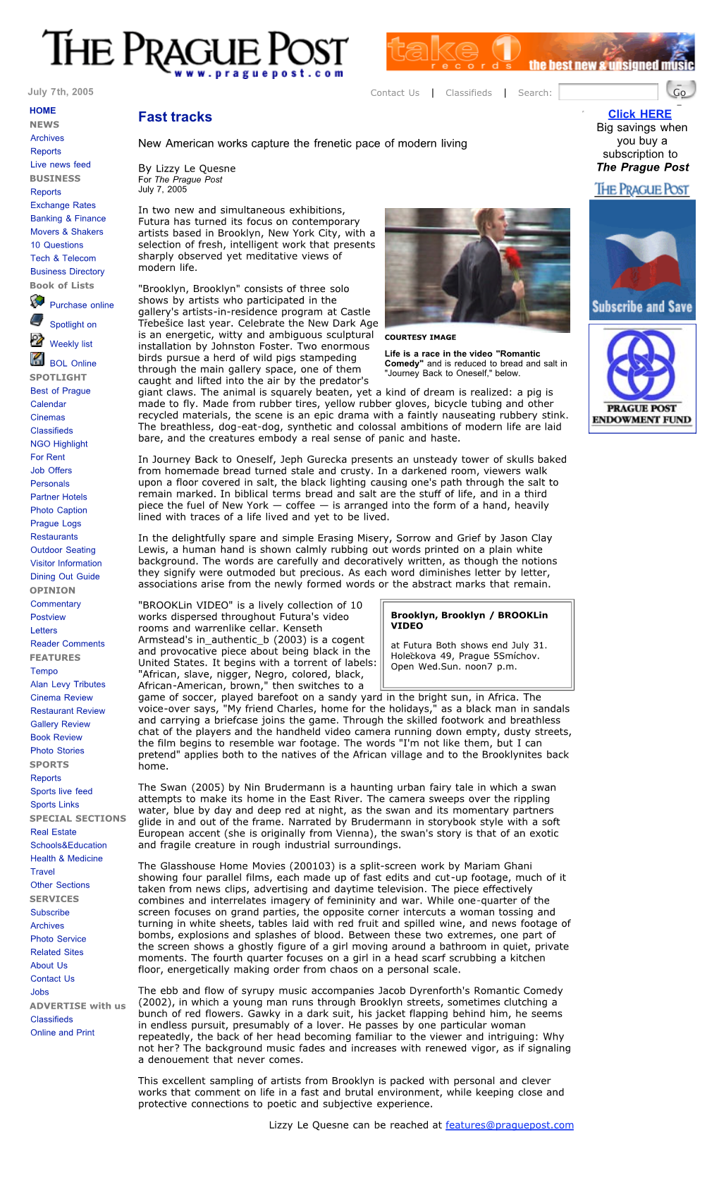 Prague Post BUSINESS for the Prague Post July 7, 2005 Reports