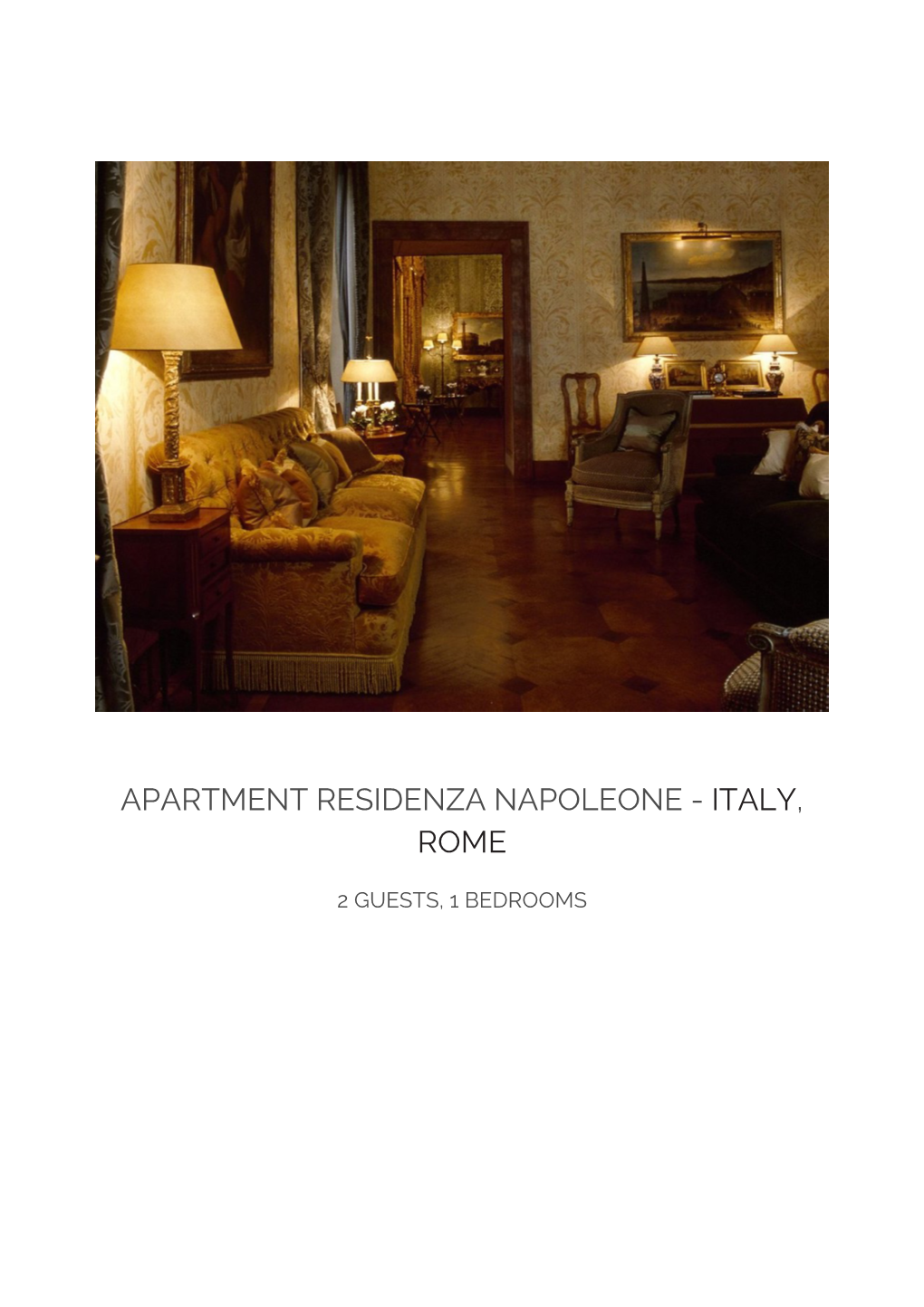 Apartment Residenza Napoleone - Italy, Rome