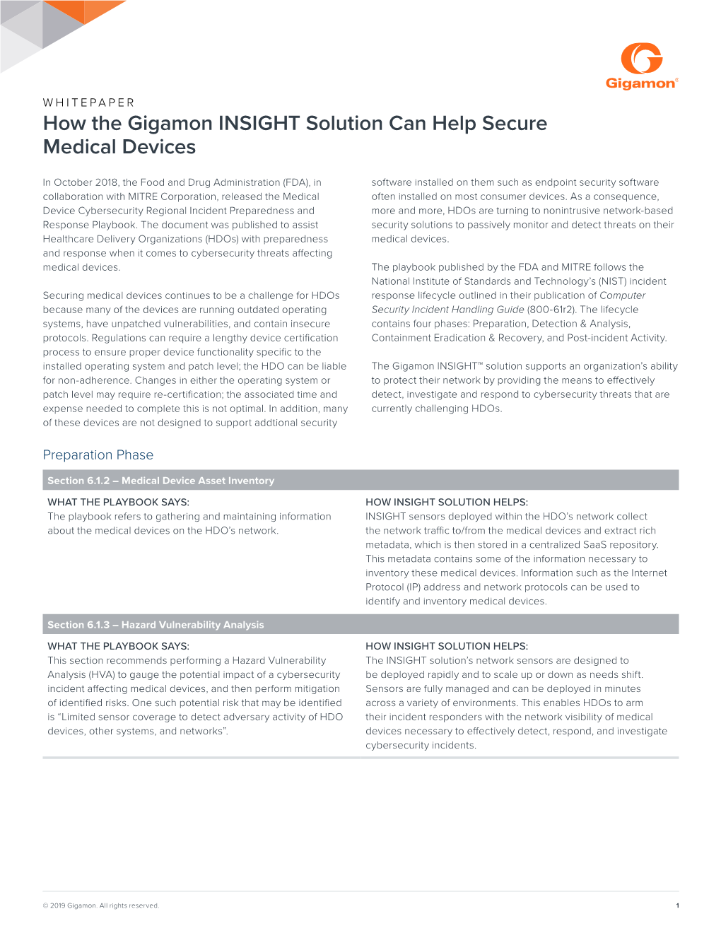 How the Gigamon INSIGHT Solution Can Help Secure Medical Devices