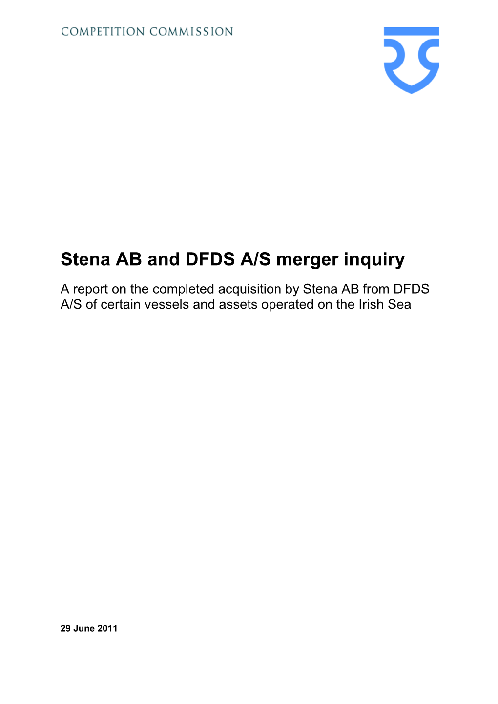 Stena/DFDS Merger Inquiry Final Report