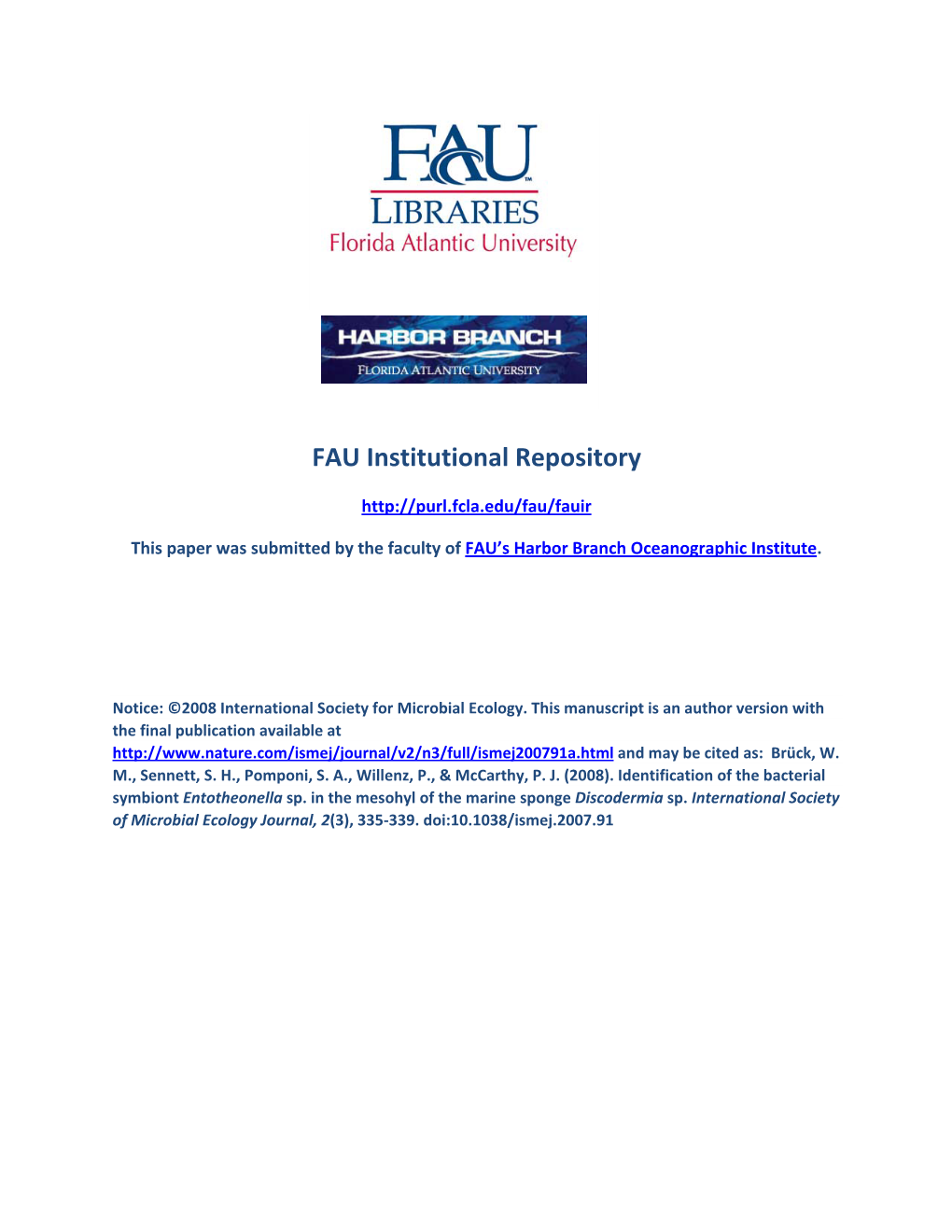 FAU Institutional Repository