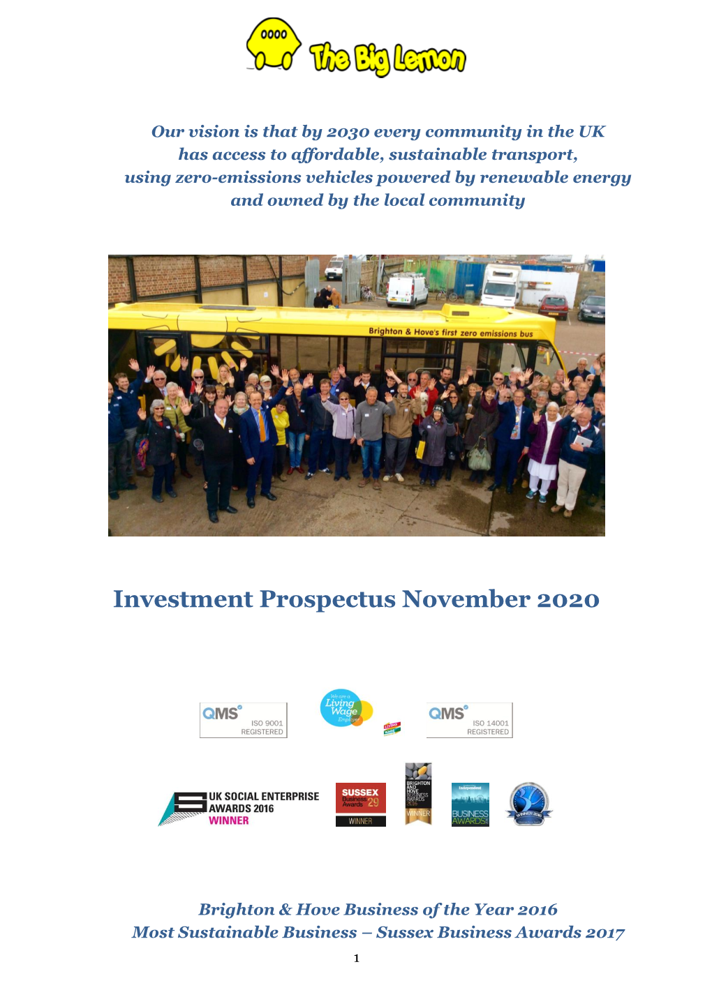 Investment Prospectus November 2020