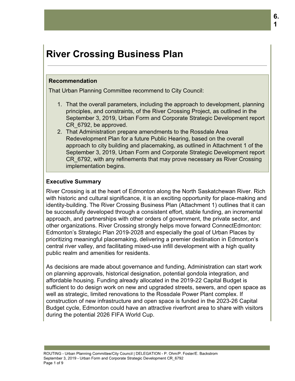 River Crossing Business Plan