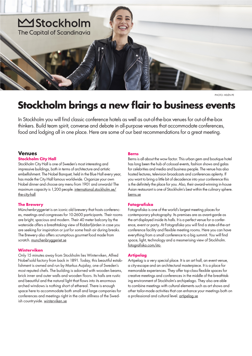 Stockholm Brings a New Flair to Business Events