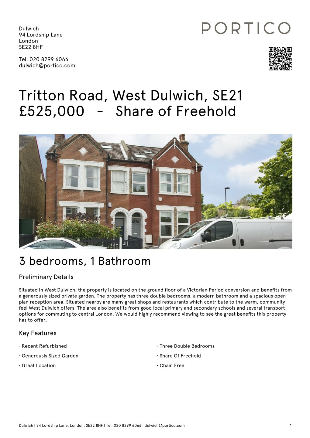 Tritton Road, West Dulwich, SE21 £525000