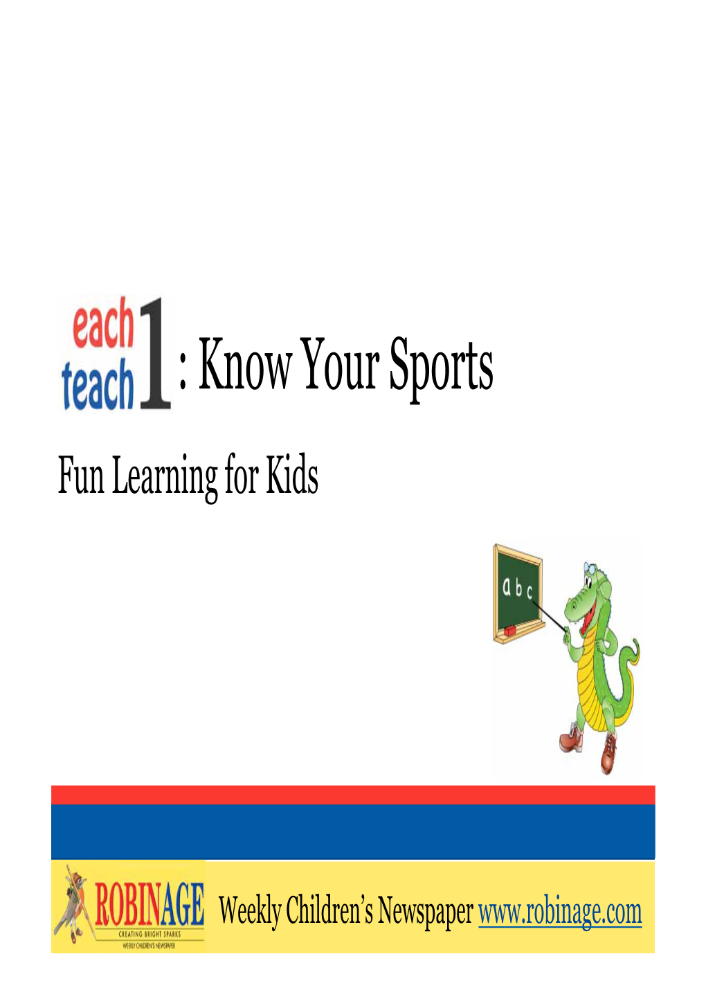 EOTO : Know Your Sports Fun Learning for Kids