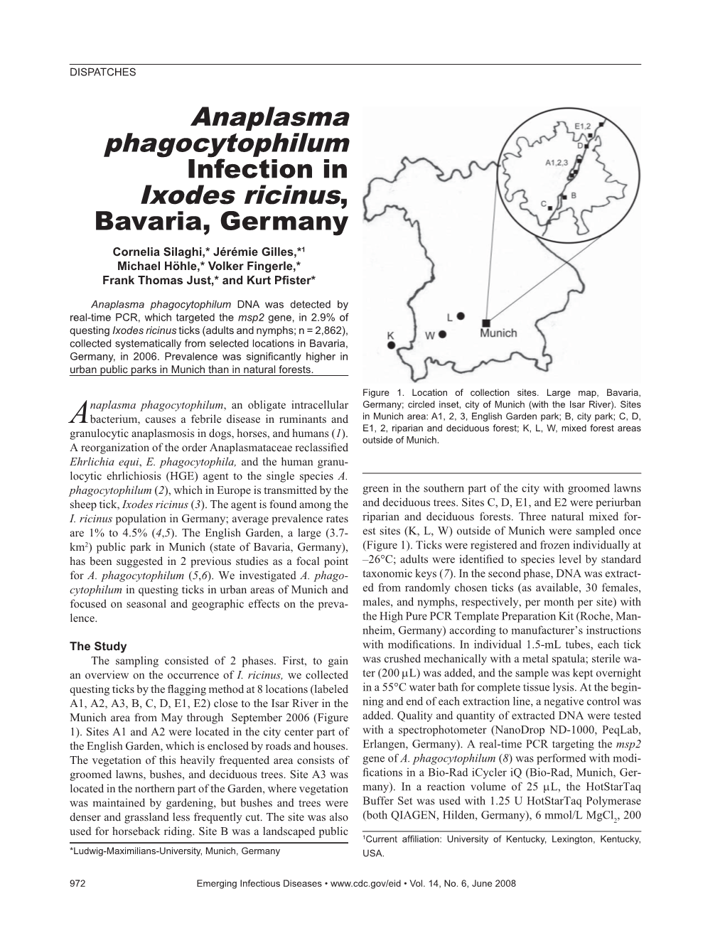 Anaplasma Phagocytophilum Ixodes Ricinus