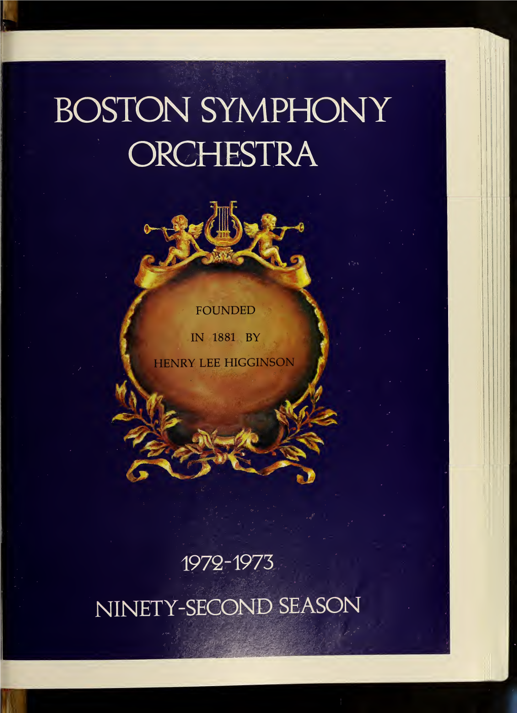 Boston Symphony Orchestra Concert Programs, Season 92, 1972-1973