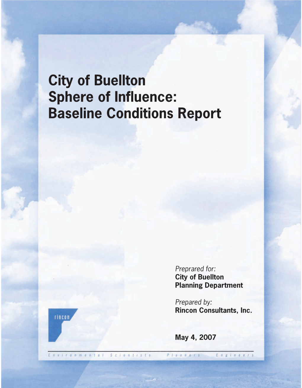 City of Buellton Sphere of Influence: Baseline Conditions Report