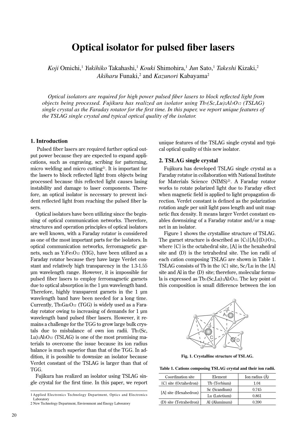 Optical Isolator for Pulsed Fiber Lasers