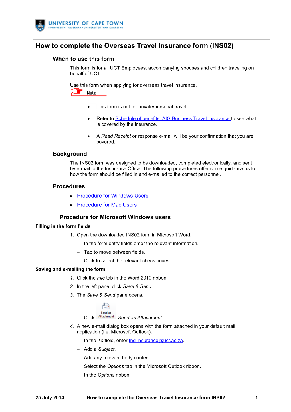 How to Complete the Overseas Travel Insurance Form (INS02)