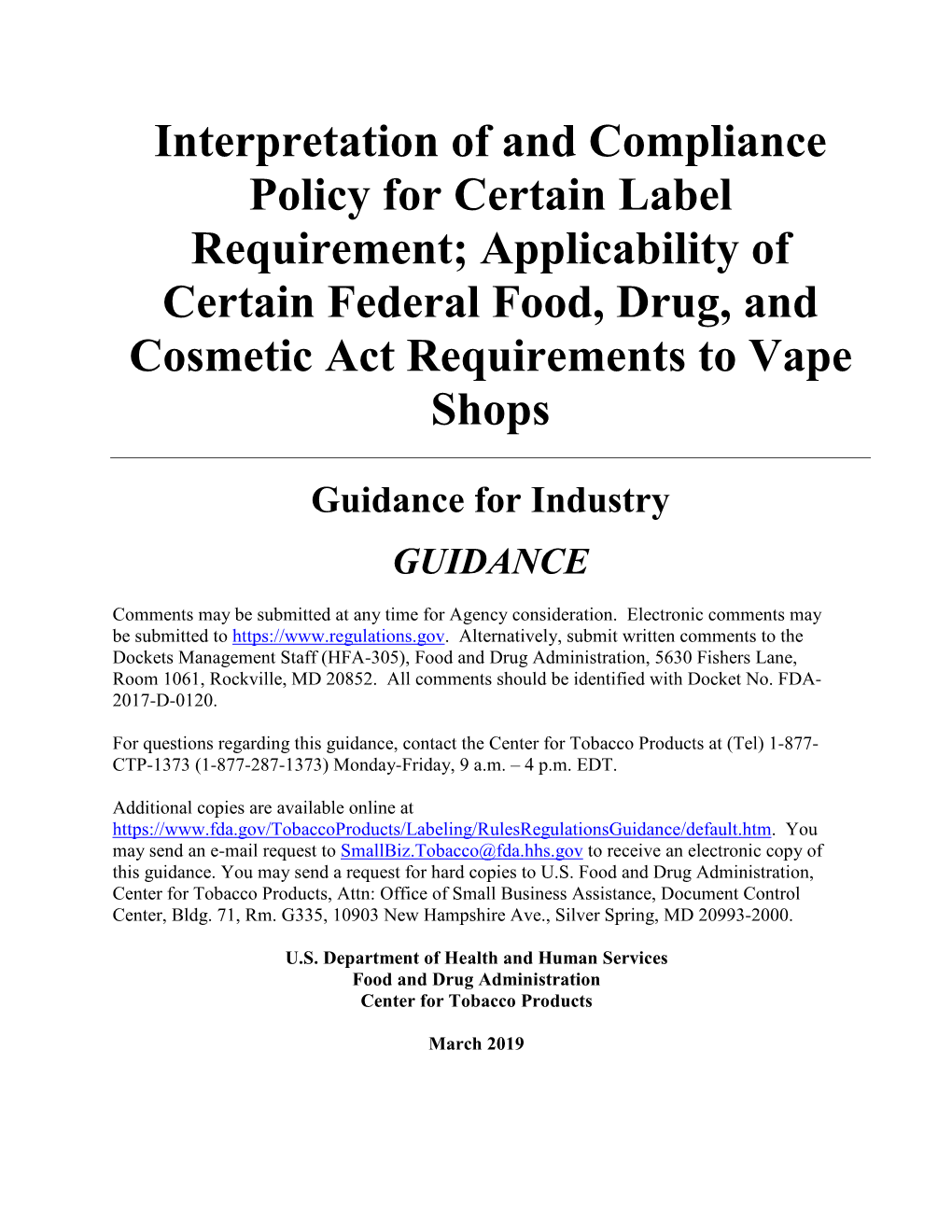 Download the Final Guidance Document