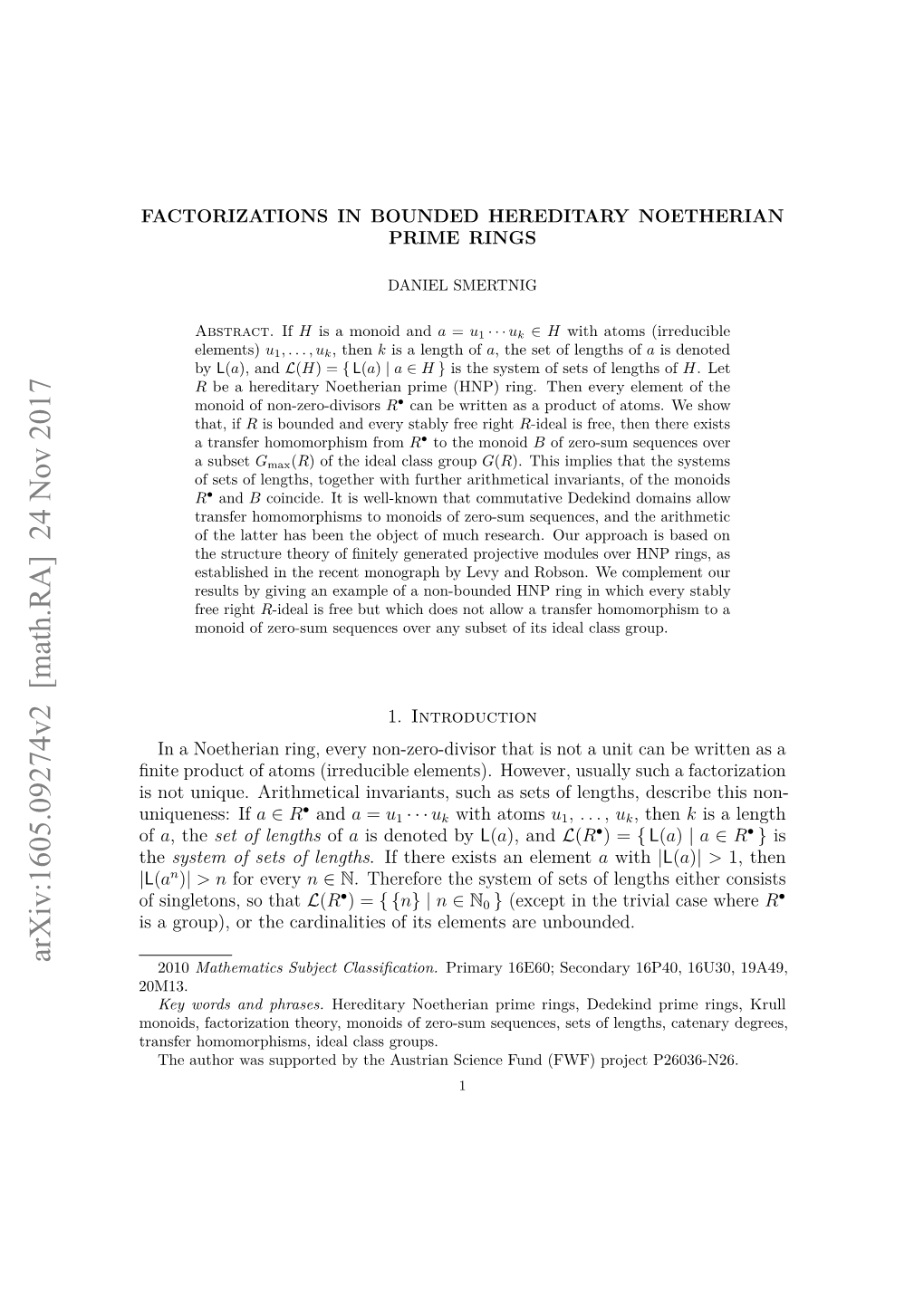 Factorizations in Bounded Hereditary Noetherian Prime Rings