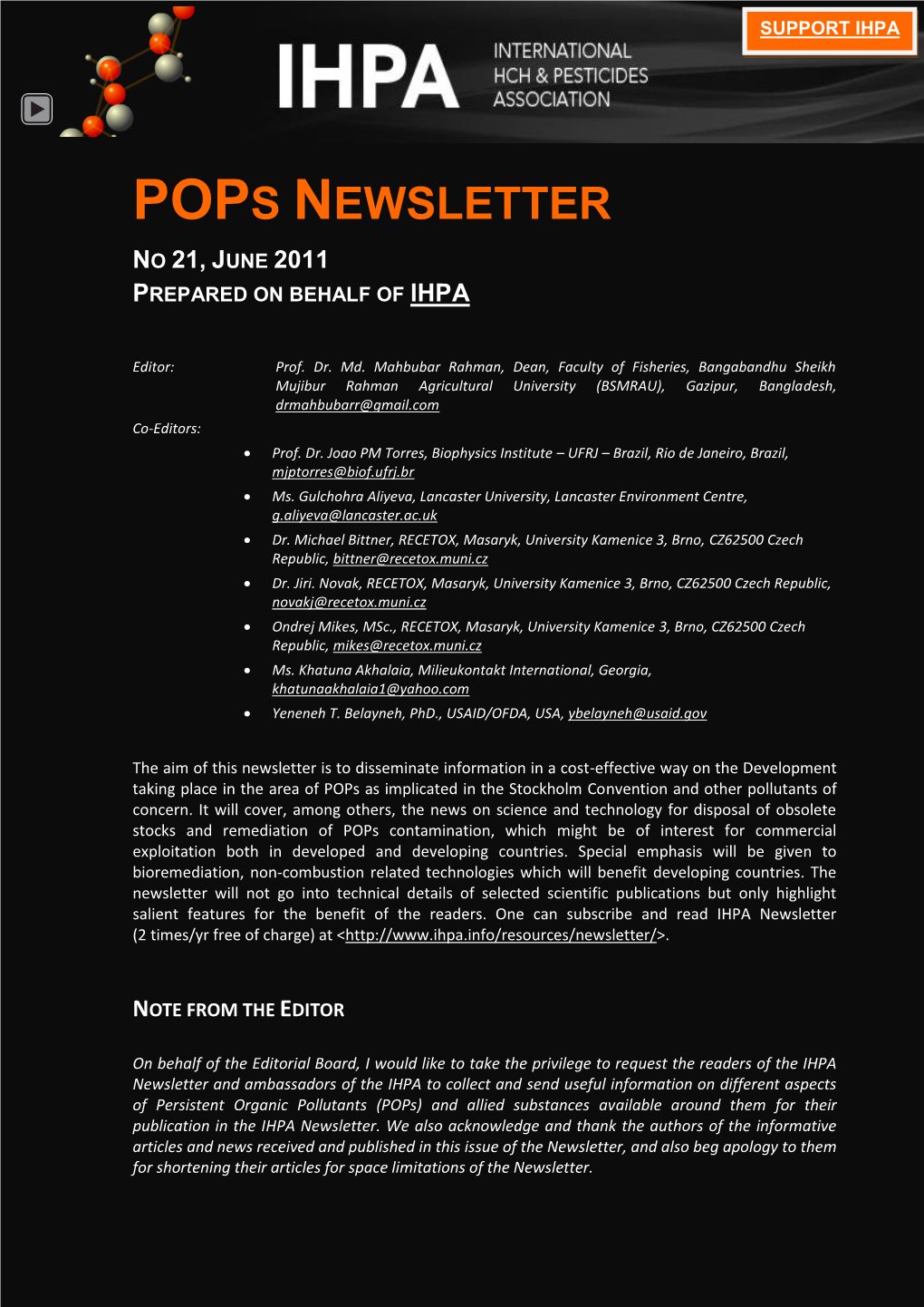 Pops Newsletter