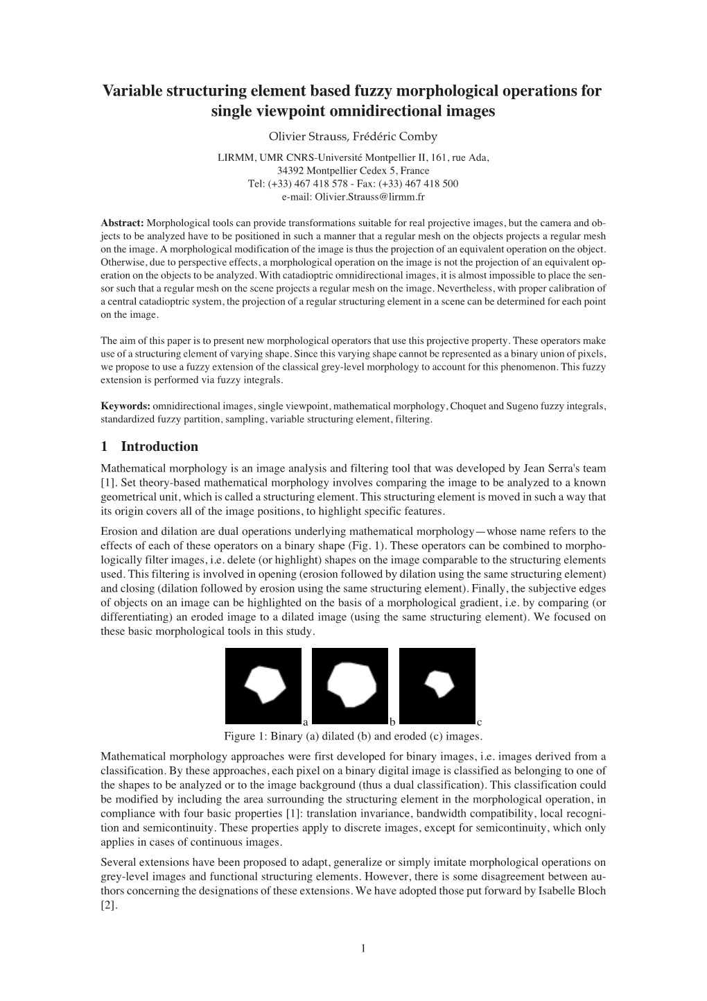 Variable Structuring Element Based Fuzzy Morphological Operations for Single Viewpoint Omnidirectional Images
