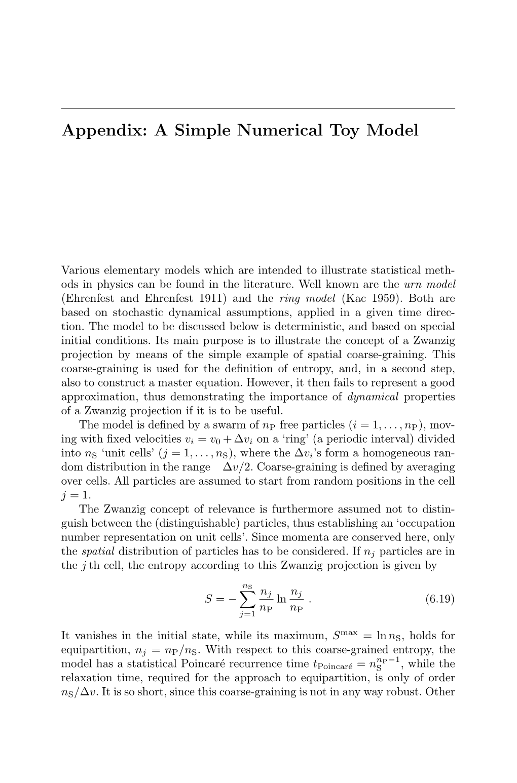 Appendix: a Simple Numerical Toy Model