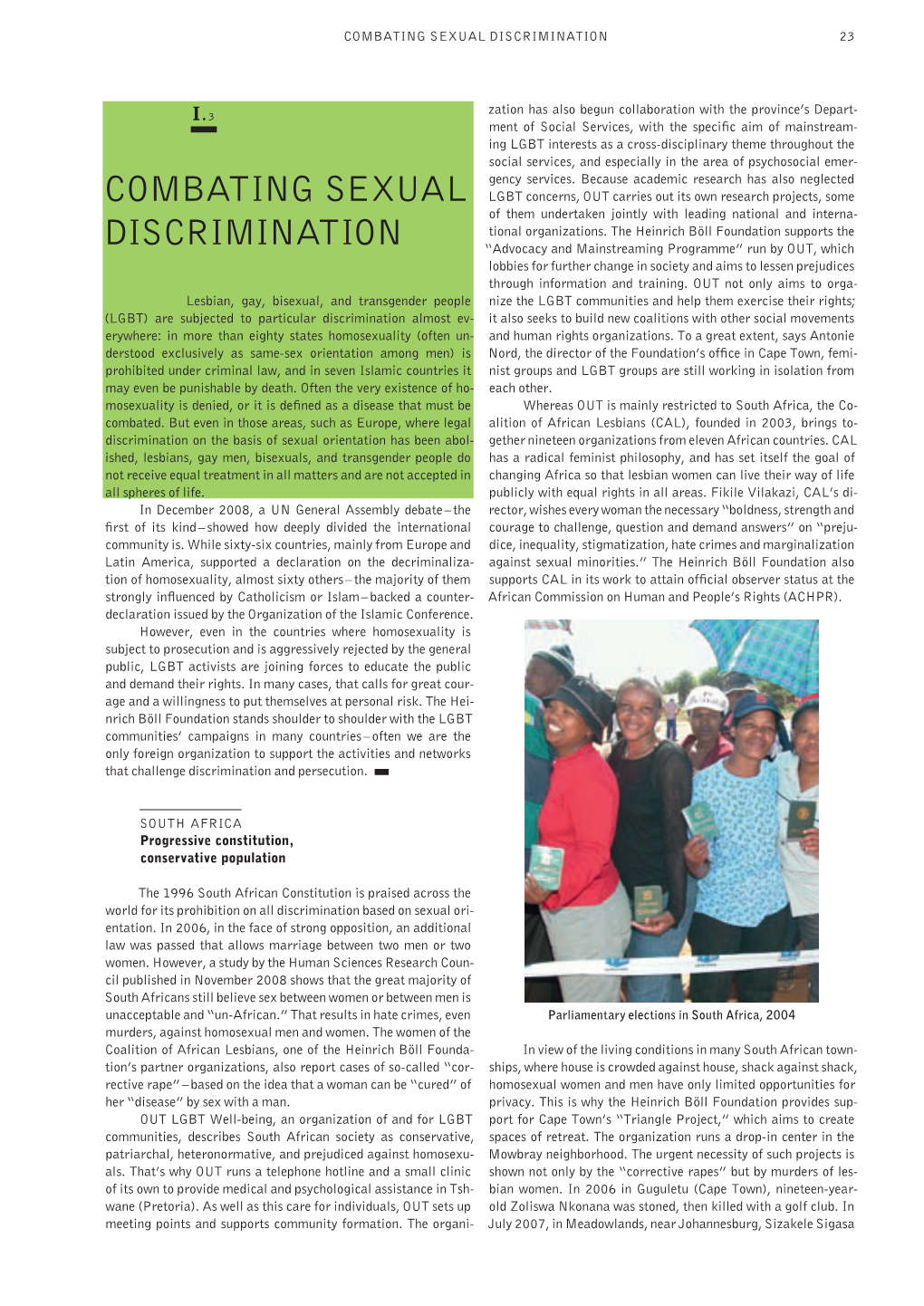 Combating Sexual Discrimination 23