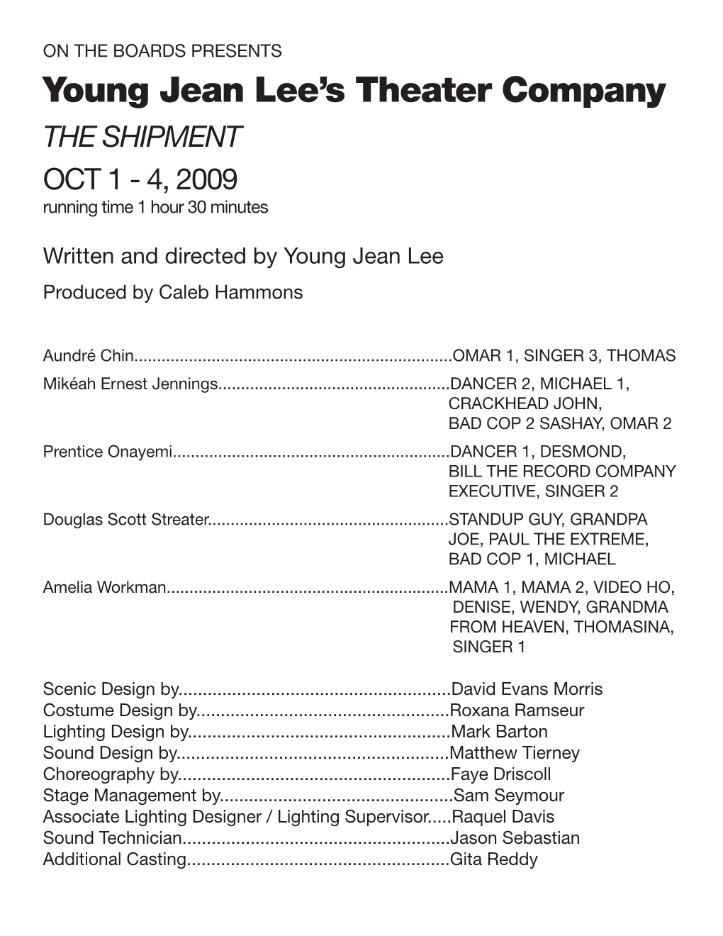 Young Jean Lee's Theater Company