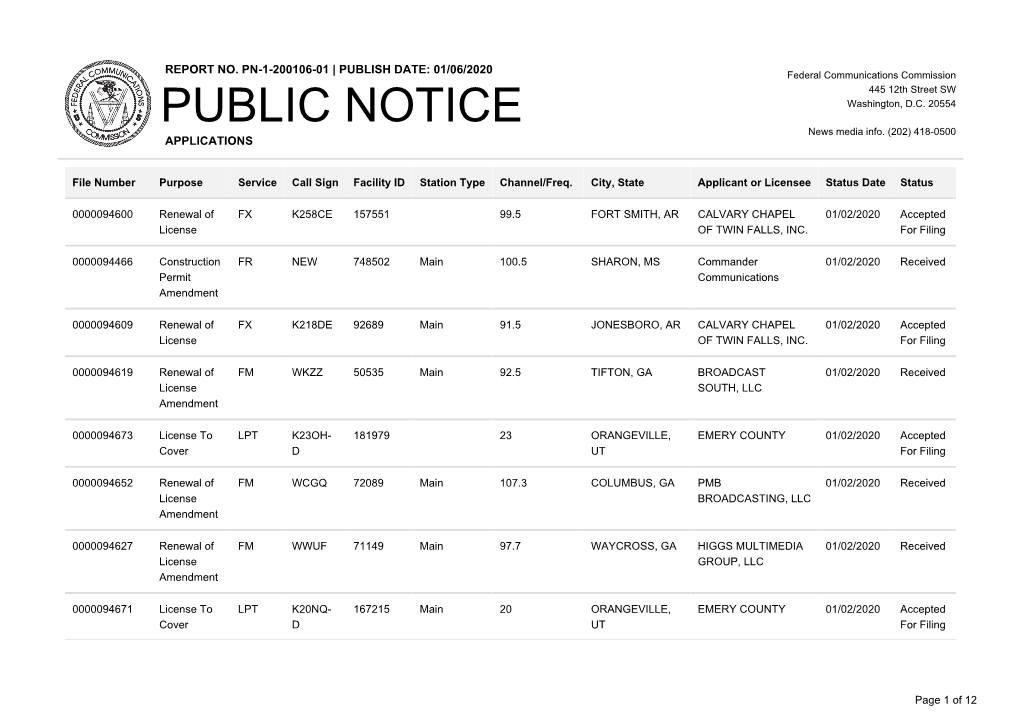 Public Notice >> Licensing and Management System Admin >>