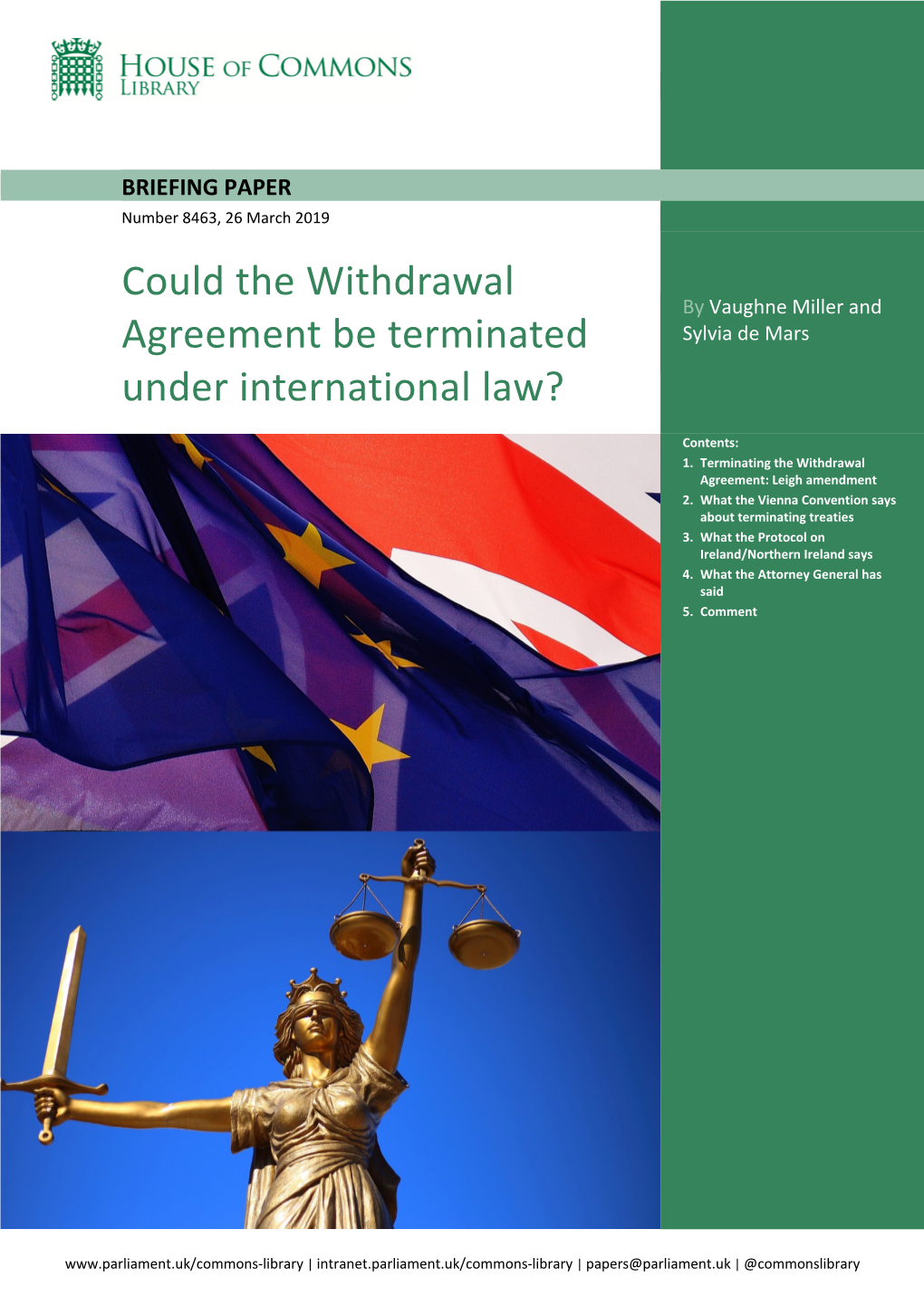 Could the Withdrawal Agreement Be Terminated Under International Law?