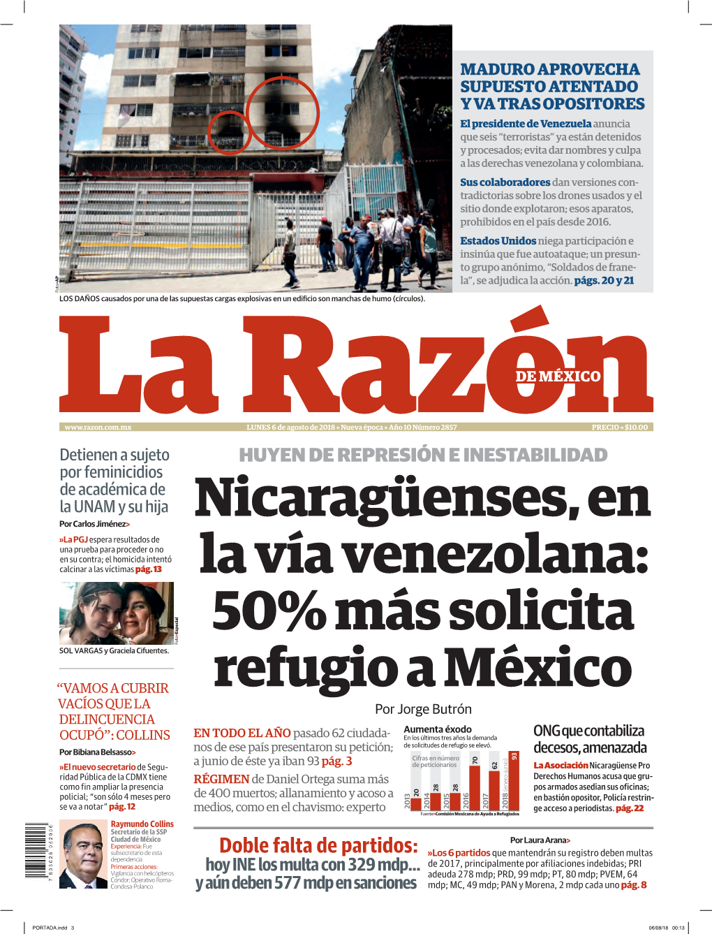 Nicaragüenses, En La Vía Venezolana: 50% Más Solicita Refugio a México