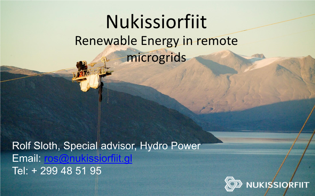 Renewable Energy in Remote Microgrids