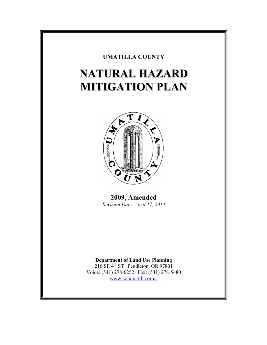 Natural Hazard Mitigation Plan
