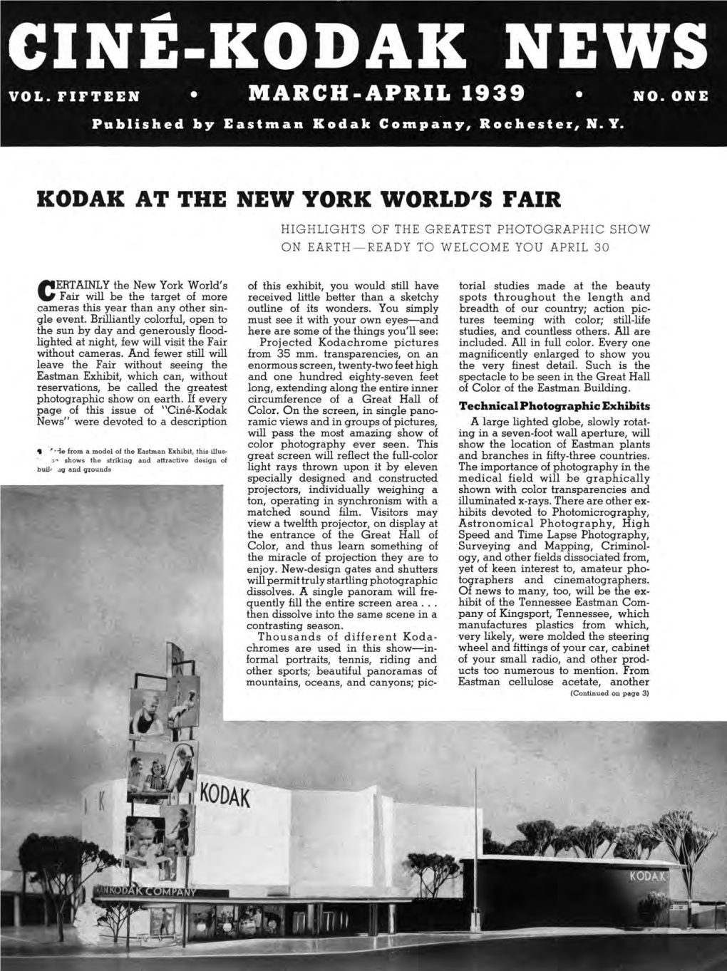 Cine-Kodak News; Vol. 15, No. 1; March