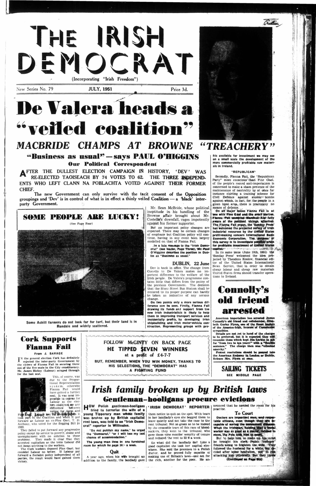 De Valera Heads I "Veiled Coalition^