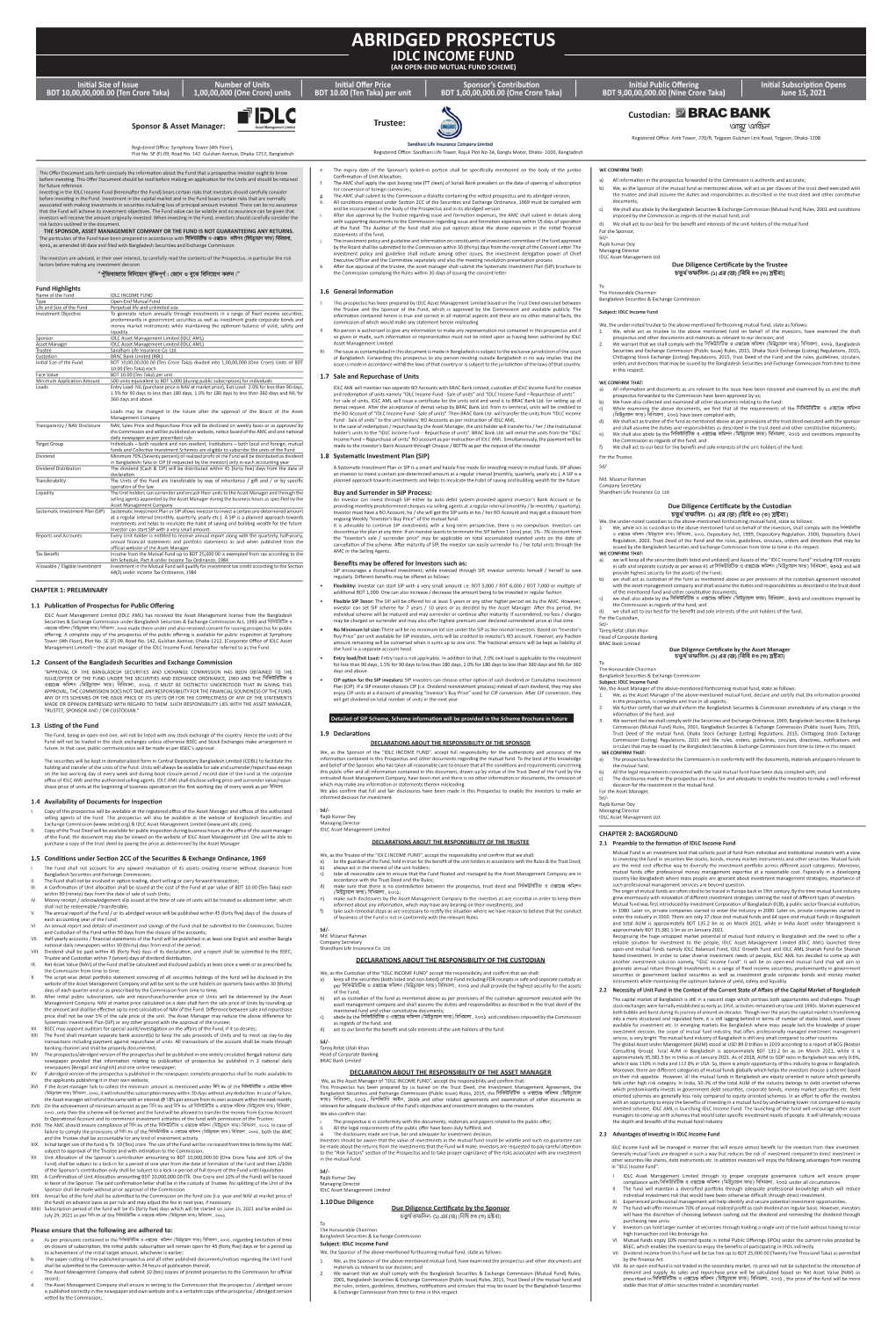 IDLC Asset Paper Suppliment 14.06.21