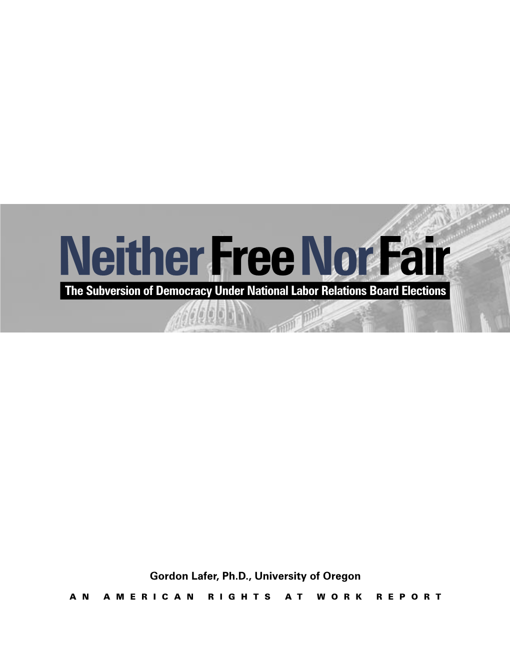 Neither Free Nor Fair FINAL