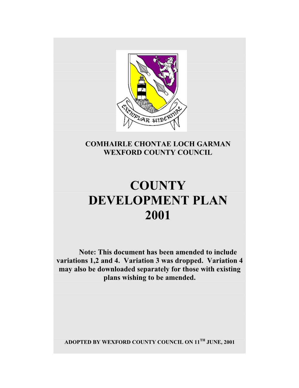 County Development Plan 2001