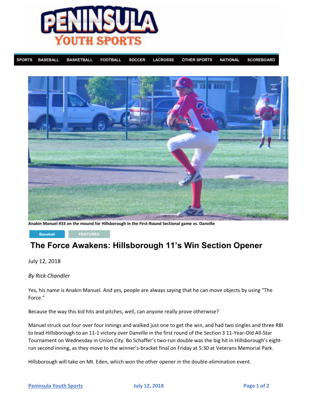 The Force Awakens: Hillsborough 11'S Win Section Opener (2018)