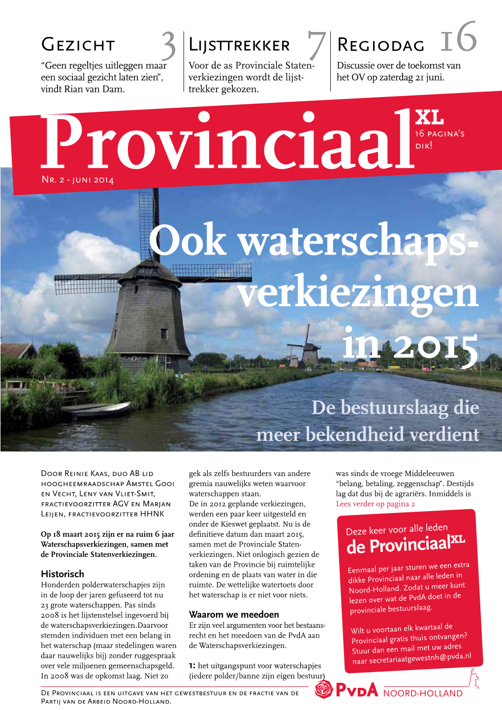 Ook Waterschaps- Verkiezingen in 2015