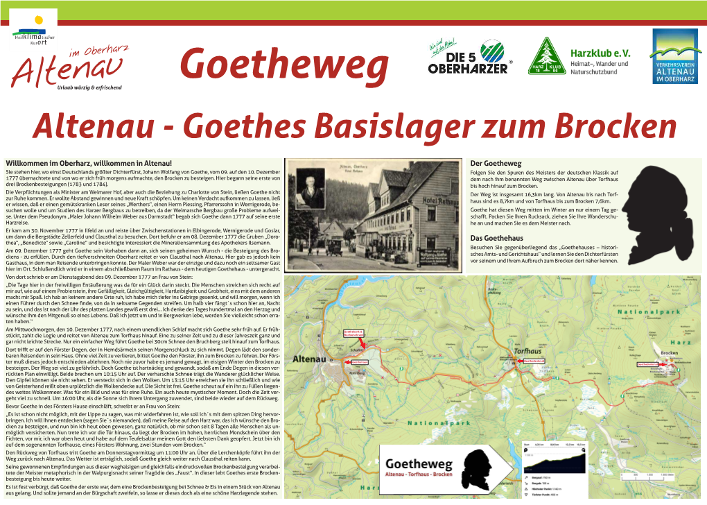 Altenau - Goethes Basislager Zum Brocken