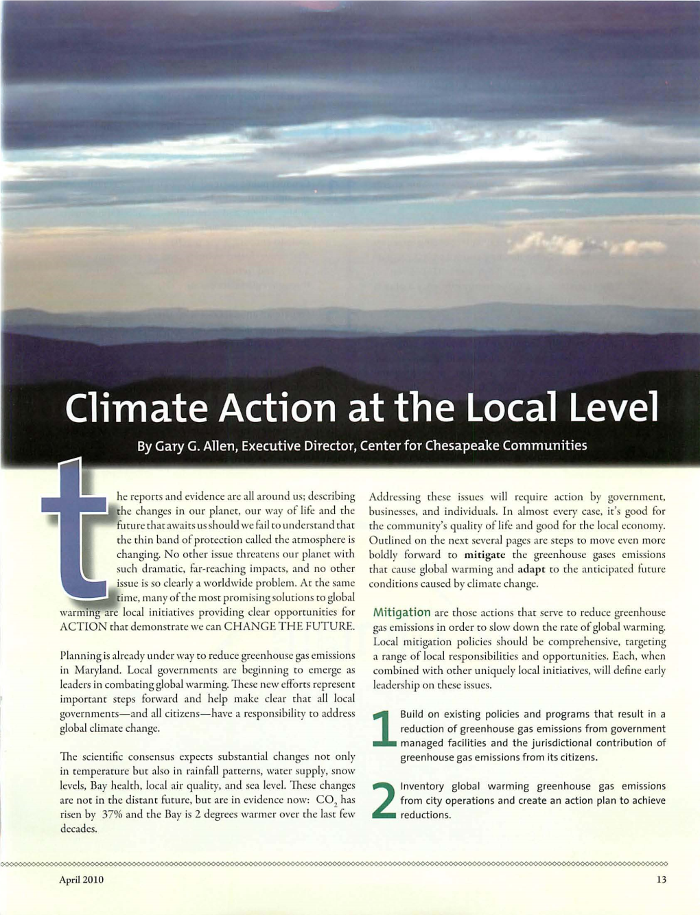 Climate Action at the Local Level