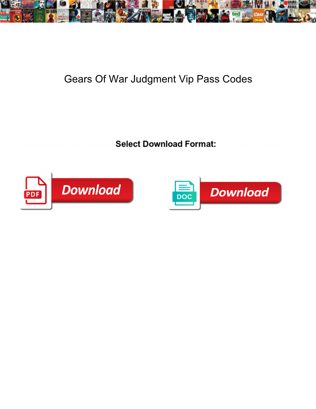 Gears of War Judgment Vip Pass Codes