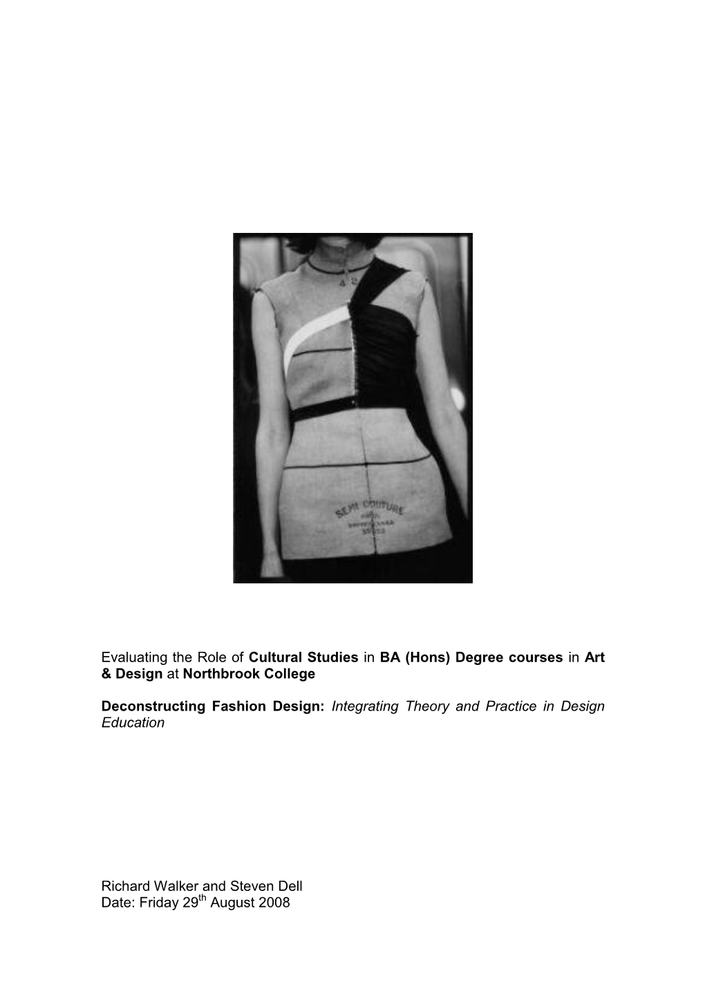 Deconstruction Glossary Page 33 Appendix Iii: Student Abstracts Page 39 Appendix Iv: Project Assessment Feedback Brief Page 45