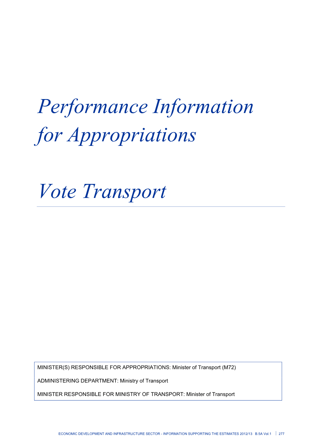 Vote Transport