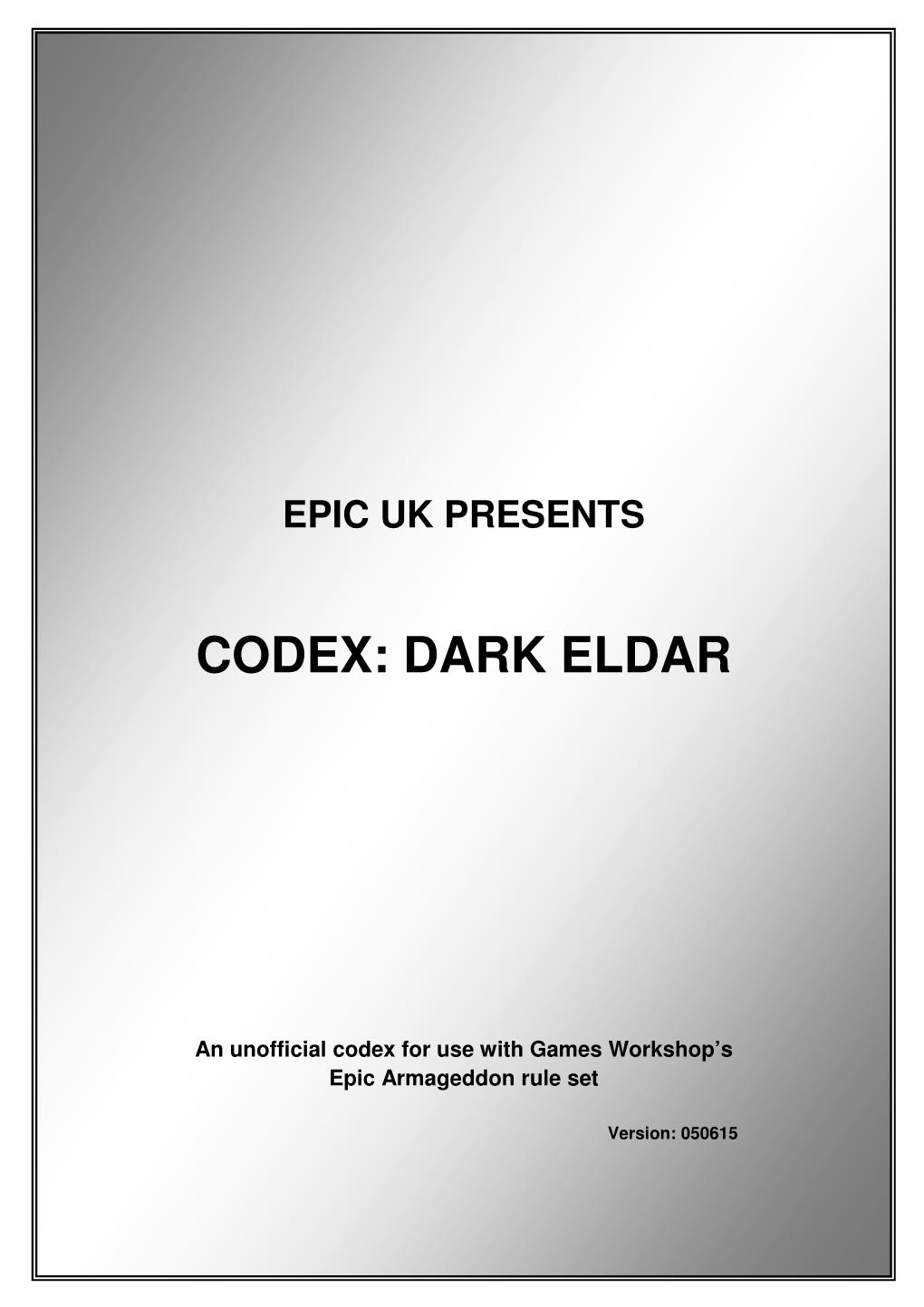 Codex: Dark Eldar