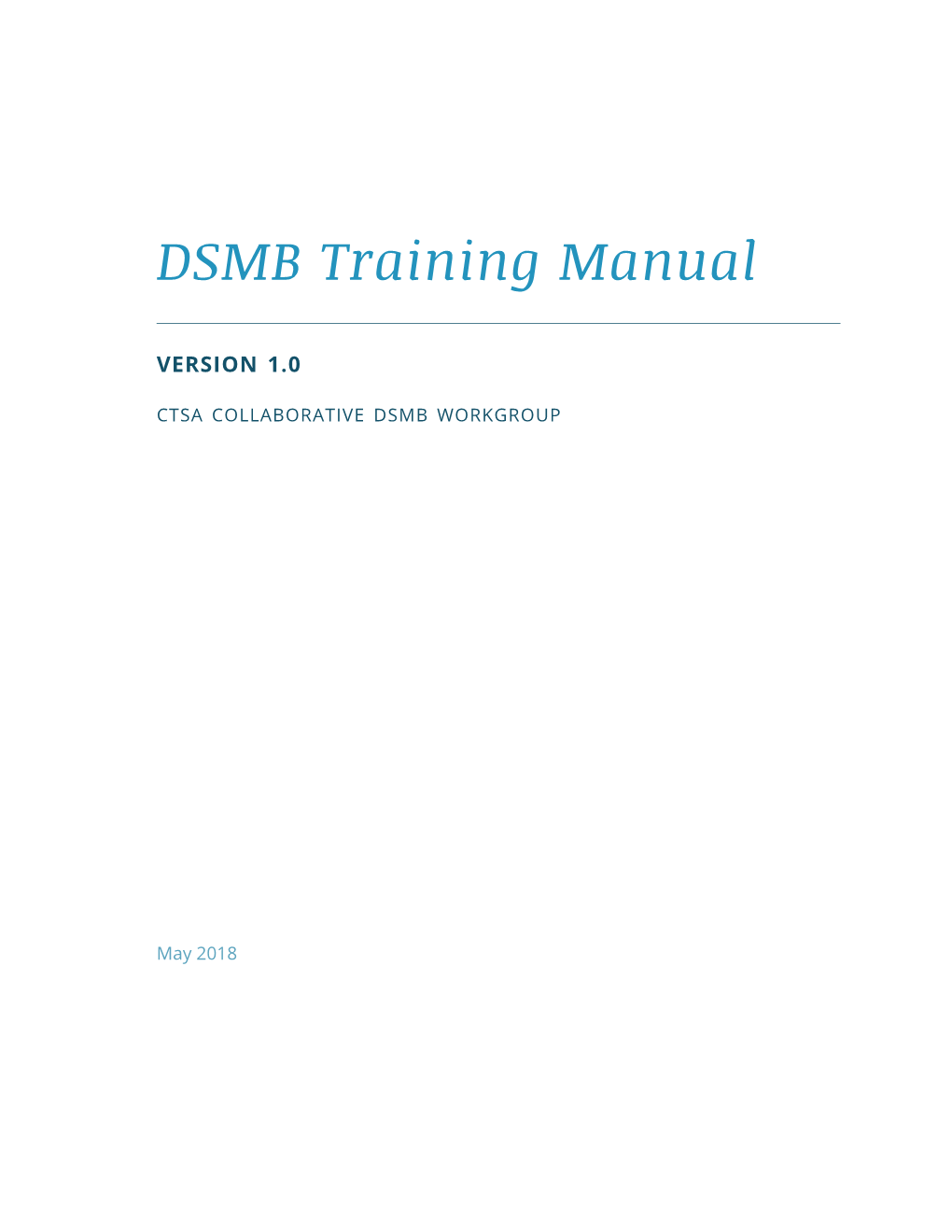 DSMB Training Manual