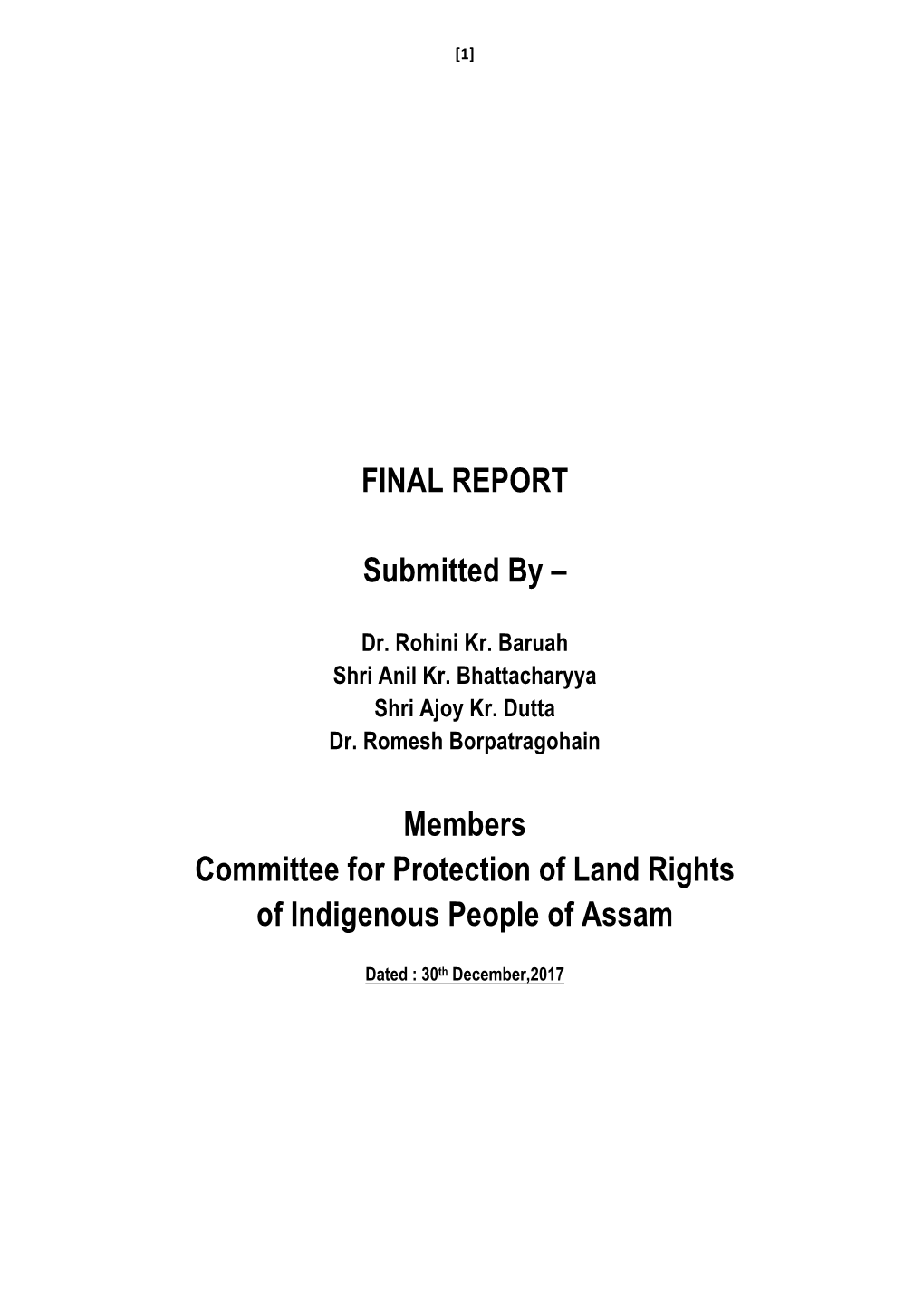 Committee for Protection of Land Rights of Indigenous People of Assam