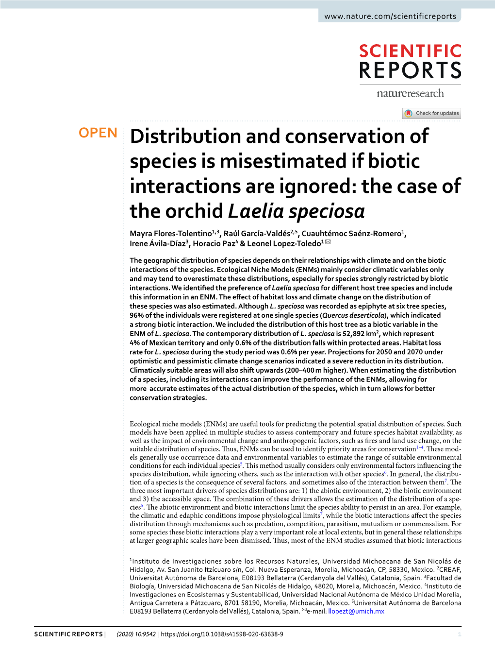 Distribution and Conservation of Species Is Misestimated If
