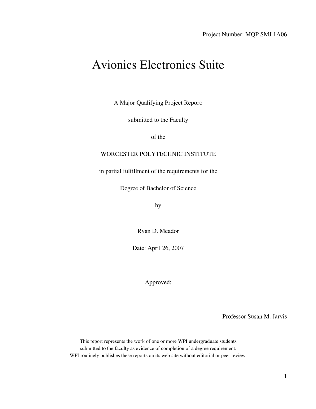 Avionics Electronics Suite