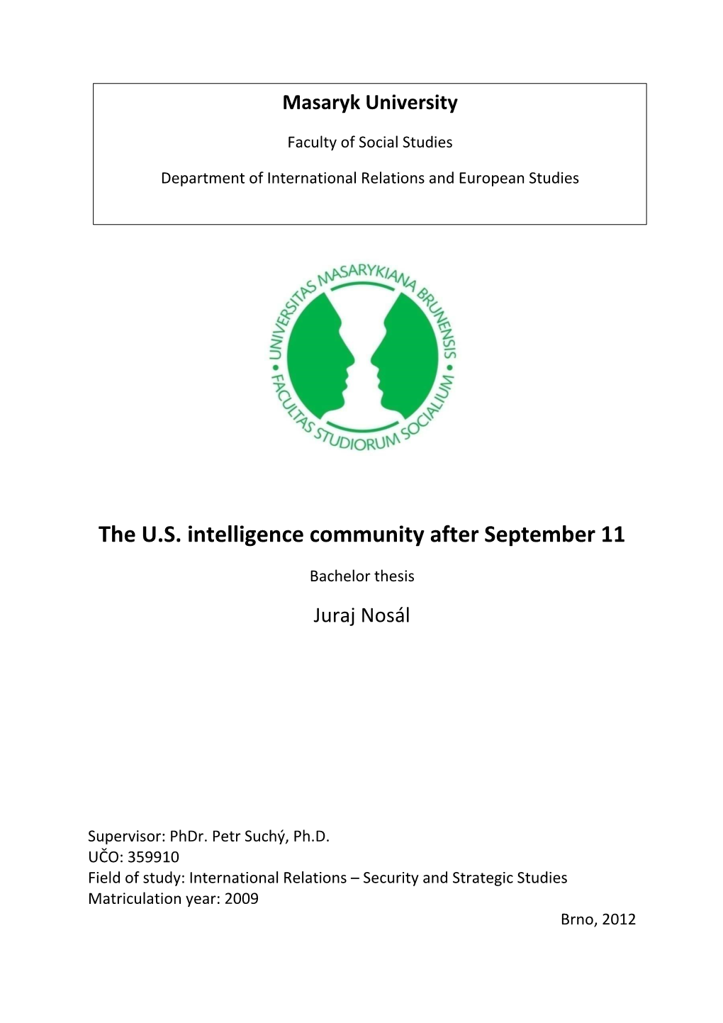 The US Intelligence Community After September 11 Final