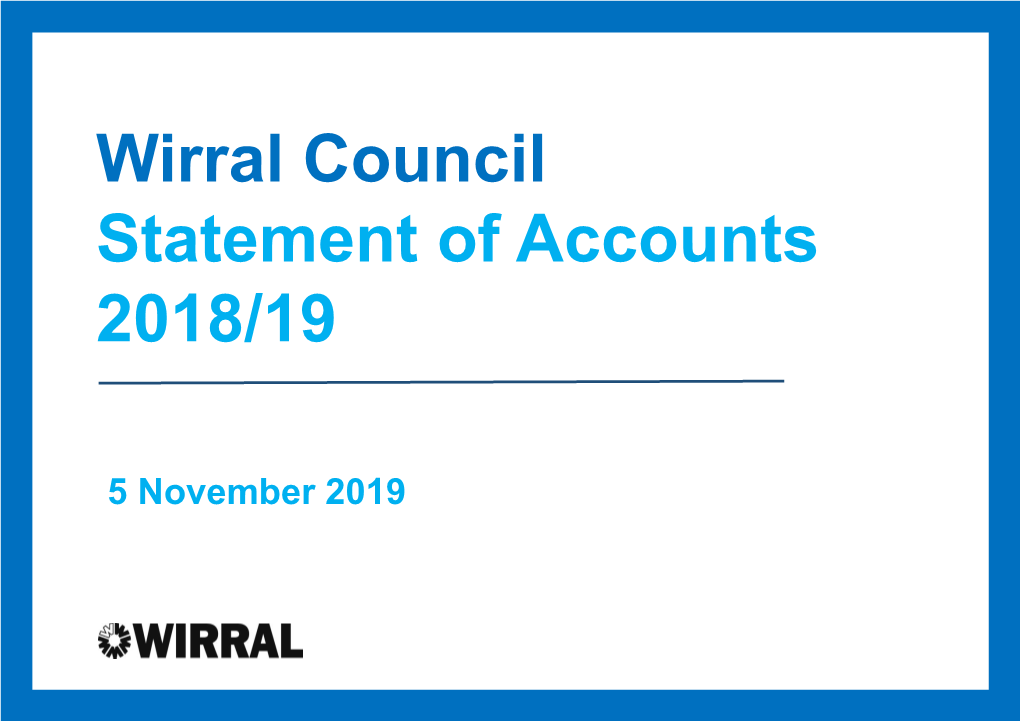 Wirral Council Statement of Accounts 2018/19