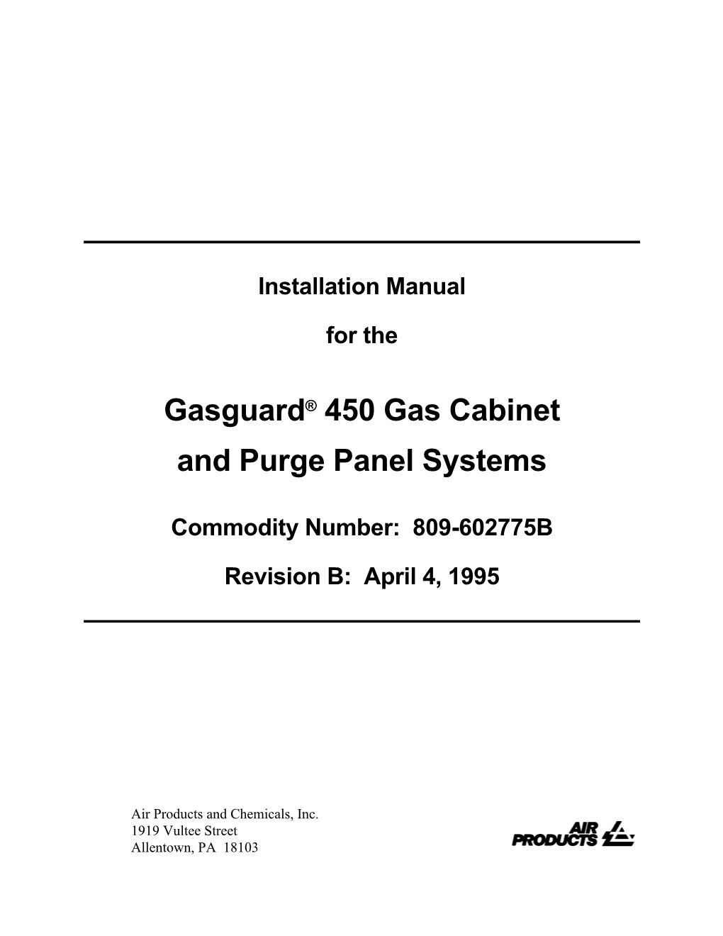 Gasguard® 450 Gas Cabinet and Purge Panel Systems